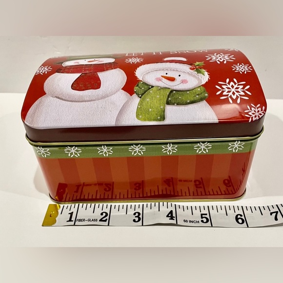 ☃️ Snowman Holiday Storage Tin - NWT - Picture 2 of 6